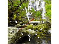 30X30CM ZEGAR WODOSPAD ZIELENI OBRAZ DREWNO