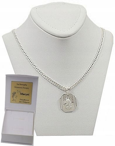 Łańcuszek Srebrny Rombo 3,00 mm z Medalikiem pr 925 Grawer Gratis na Arena.pl