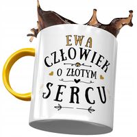 Kubek Żółty Dla Ewy Przyjaciółki Żony Na Prezent Z Nadrukiem Ze Zdjęciem
