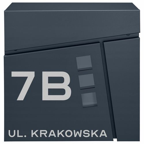 SKRZYNKA POCZTOWA NA LISTY POCZTĘ GAZETY TUBA WIZJER ANTRACYT + NAPIS ADRES na Arena.pl