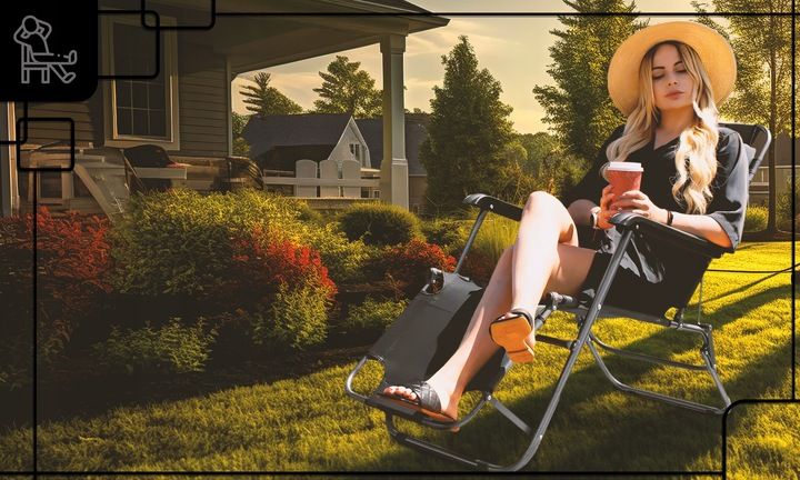 LEŻAK OGRODOWY SKŁADANY REGULOWANE KRZESŁO TURYSTYCZNE PLAŻOWE Z ZAGŁÓWKIEM zdjęcie 5