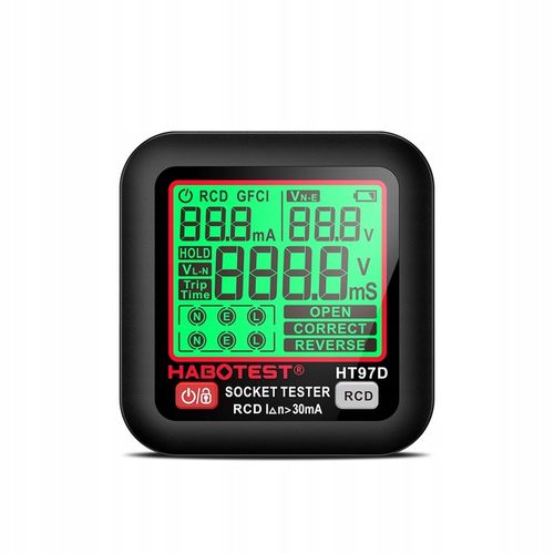 TESTER NAPIĘCIA GNIAZDEK SIECIOWYCH ELEKTRYCZNYCH WYŚWIETLACZ LCD TEST na Arena.pl