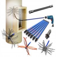 ZESTAW SZCZOTKA CYKLON 12m DO CZYSZCZENIA KOMINA 16 ŁAŃCUCHÓW GŁOWICE PILOT