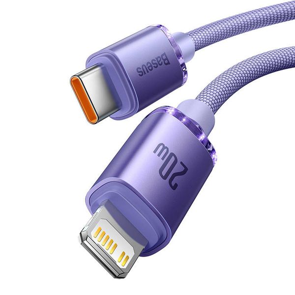 kabel usb-c do lightning baseus crystal shine, 20w, pd, 1.2m zdjęcie 5