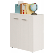 Komoda biała regał szafka z 2 drzwiczkami 3 półki loft 68cm