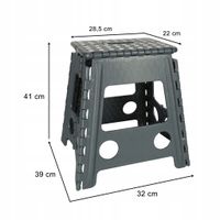 Taboret Artemis odcienie szarości 41 cm