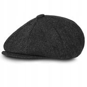 Kaszkiet męski OCIEPLANY Czapka Old School 50% WEŁNY Pako Jeans Retro Style