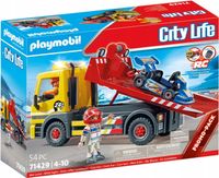 PLAYMOBIL CITY LIFE POMOC DROGOWA RC ZESTAW CIĘŻARÓWKA LAWETA MOTOR 71429
