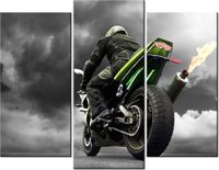 70 90CM OBRAZ 3 ELEM MONSTERBIKE ŚCIENNY DRUK PŁÓTNO