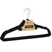 Wieszaki welurowe na ubrania 3 szt. zestaw premium czarny