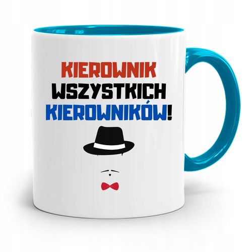 Kubek Błękitny Dla Kierownika Kierownik Prezent Z Nadrukiem Ze Zdjęciem na Arena.pl