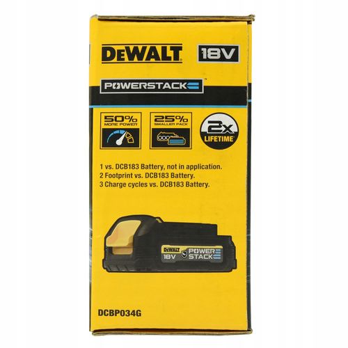 DEWALT AKUMULATOR 18V POWERSTACK 1,7Ah GNF DCBP034G na Arena.pl