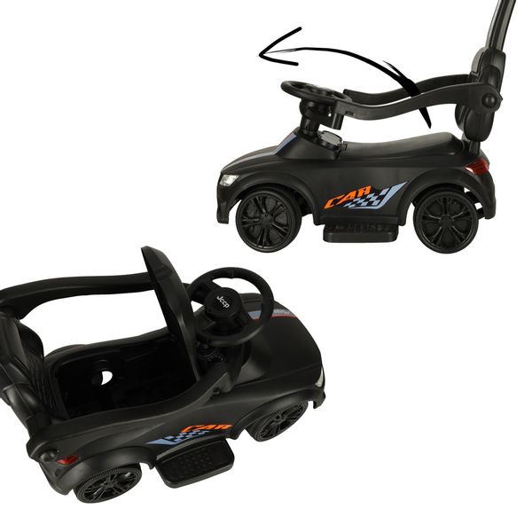 Jeździk pchacz samochód z dźwiękiem i światłami czarny zdjęcie 8