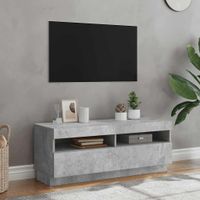 Szafka pod TV z oświetleniem LED, szarość betonu, 100x35x40 cm