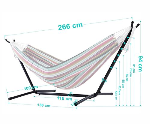 Stojak do hamaka stalowy stojak na hamak ogrodowy balkonowy do domu na Arena.pl
