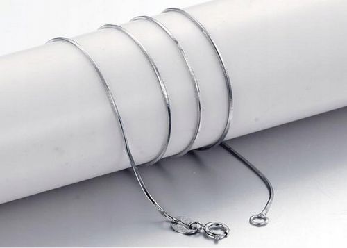 ŁAŃCUSZEK SREBRNY 925 DAMSKI NASZYJNIK MOCNA LINKA ŻMIJKA ŻYŁKA OKRĄGŁA na Arena.pl