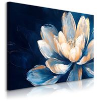 Obraz Do Salonu Abstrakcja Malowane Kwiaty Rośliny Natura 90cm x 60cm