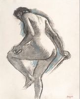 Naked woman, Edgar Degas - plakat 30x40 cm