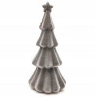 CHOINKA SZTUCZNA Z GWIAZDĄ FIGURKA SZARA 30 cm