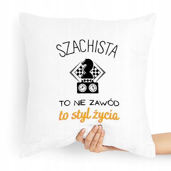 Poduszka Dla Szachisty To Nie Zawód To Styl Życia Z Nadrukiem Ze Zdjęciem zdjęcie 1