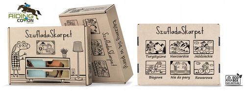 Zestaw kolorowych skarpet w pudełku do jazdy konno na Arena.pl