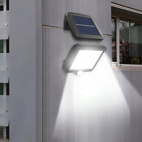 BARDZO MOCNA LAMPA SOLARNA HALOGEN LED CZUJNIK RUCHU ZMIERZCHU 15W 6500K na Arena.pl