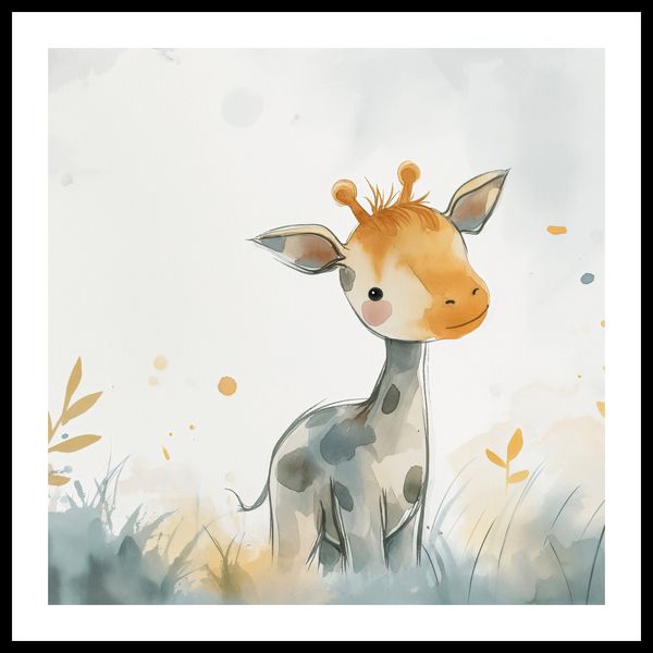 Plakat 70x70cm Mała Żyrafka zdjęcie 3