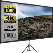 Ekran projektora statywu 100inch 16:9 4K HD Przenośny z regulacją
