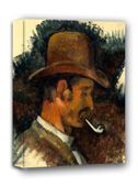 Man with Pipe, Paul Cézanne - obraz na płótnie 60x80 cm