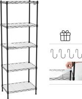 Regał metalowy 5 poziomowy 44x29x130cm regulowane półki do kuchni garażu