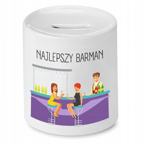 Skarbonka Dla Barmana Najlepszy Barman Prezent Z Nadrukiem Ze Zdjęciem na Arena.pl