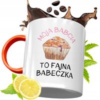 Kubek Pomarańczowy Dla Babci Dzień Babci Prezent Z Nadrukiem Ze Zdjęciem