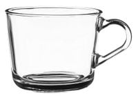 Kubek szklany gładki szklanka z uchem Kelly 270 ml