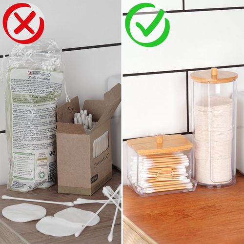 Pojemnik Łazienkowy Organizer na Płatki do Twarzy Kosmetyczne Higieniczne na Arena.pl