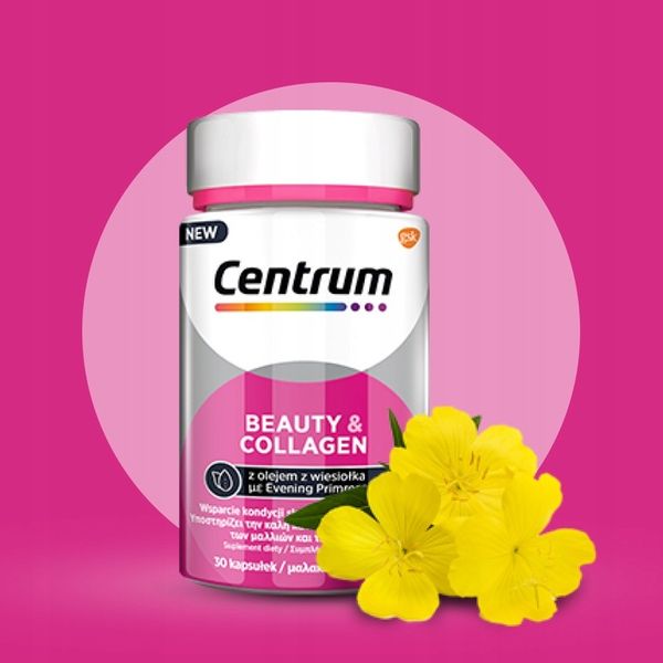 Multiwitamina Centrum Beauty & Collagen z olejkiem z wiesiołka 30 tabletek zdjęcie 6