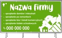 Plandeka oczkowana 100x50 cm - Baner reklamowy Profesjonalne sprzątanie