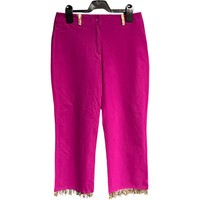 KOOKAÏ Damskie Spodnie Wygodne z Frędzlami Stylowe Różowe Rozmiar 38