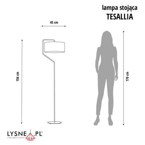 Modna lampa podłogowa TESALLIA z włącznikiem nożnym na Arena.pl