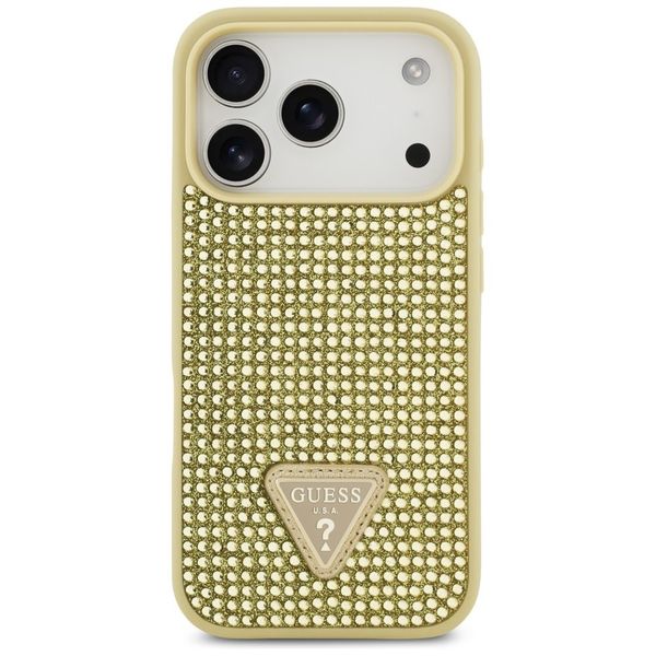 Etui Guess Rhinestone Triangle Logo do iPhone 17 Pro złoty zdjęcie 3