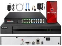 Rejestrator IP 16 kanałów HIKVISION IP 16ch 8Mpx + Switch PoE + Dysk 2TB