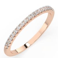 pierścionek z różowego złota 585 z diamentem (brylantem) 0,14 ct lab