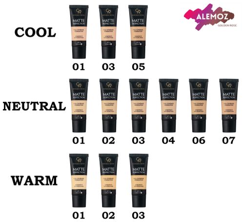 Golden Rose MATTE PERFECTION Neutral 2 Matujący podkład do twarzy N2 Kolor - 2 na Arena.pl