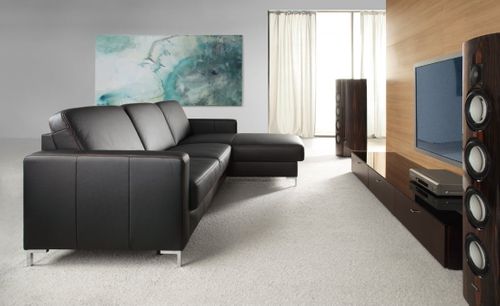 Narożnik Rozkładany Skóra Rogówka do Salonu Basic na Arena.pl