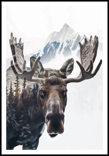 Plakat 61x90,5cm Łoś Duch Lasu na Arena.pl