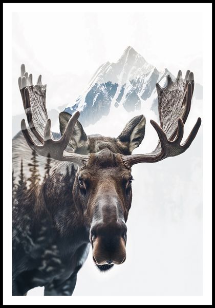 Plakat 61x90,5cm Łoś Duch Lasu zdjęcie 3