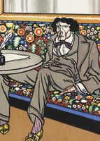 Plakat 50x70cm Człowiek Literatury, Moriz Jung Vintage do Salonu