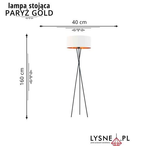 Lampa stojąca podłogowa PARYŻ GOLD na Arena.pl