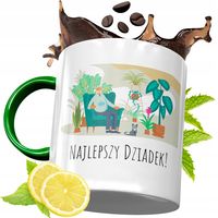 Kubek Zielony Dla Dziadka Na Prezent Urodziny Z Nadrukiem Ze Zdjęciem