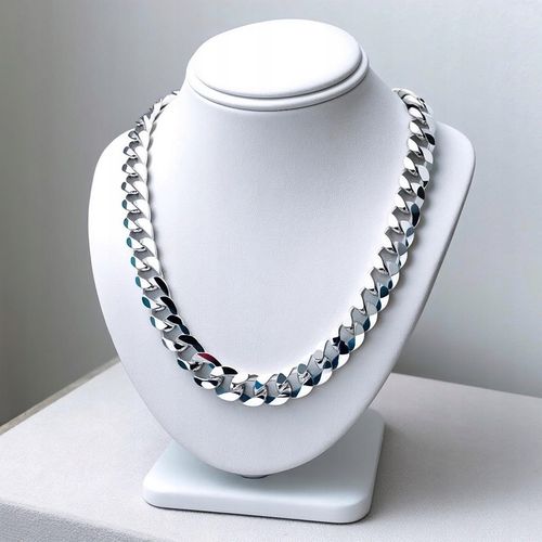 Łańcuszek SREBRNY Męski GRUBY 9mm Łańcuch Pancerka SREBRO 925 PEŁNY na Arena.pl