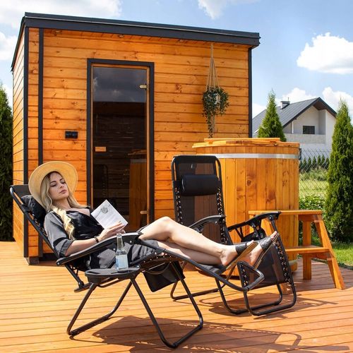 LEŻAK OGRODOWY PLAŻOWY FOTEL SKŁADANY ZERO GRAVITY TURYSTYCZNY KRZESŁO 2w1 na Arena.pl